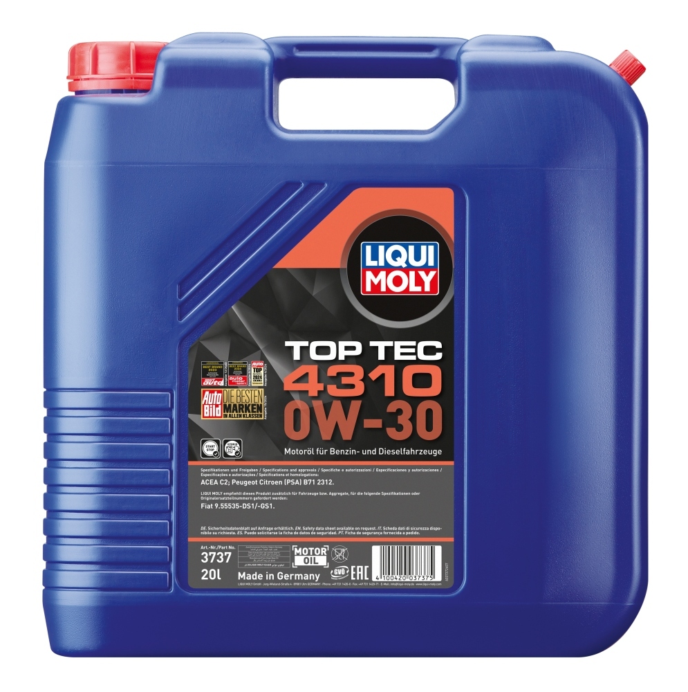 Top Tec 4310 0 W-30, 20ltr Kanister Kunststoff 