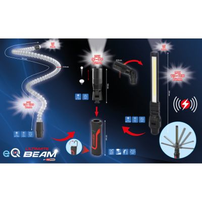 Quick-Lock Arbeitsleuchten-Set, eQi UltimateBEAM, 3in1, 4-tlg 